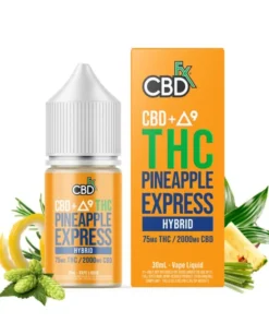 CBD + Delta-9 THC Vape Juice: Pineapple Express – Hybrid