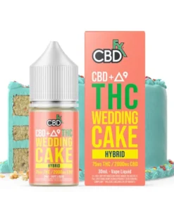 CBD + Delta-9 THC Vape Juice: Hochzeitstorte – Hybrid
