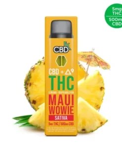 THC Vape Pen – Maui Wowie (Sativa): 5 mg THC + 500 mg CBD